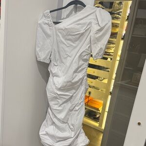 Anthropologie White One-Shoulder Dress